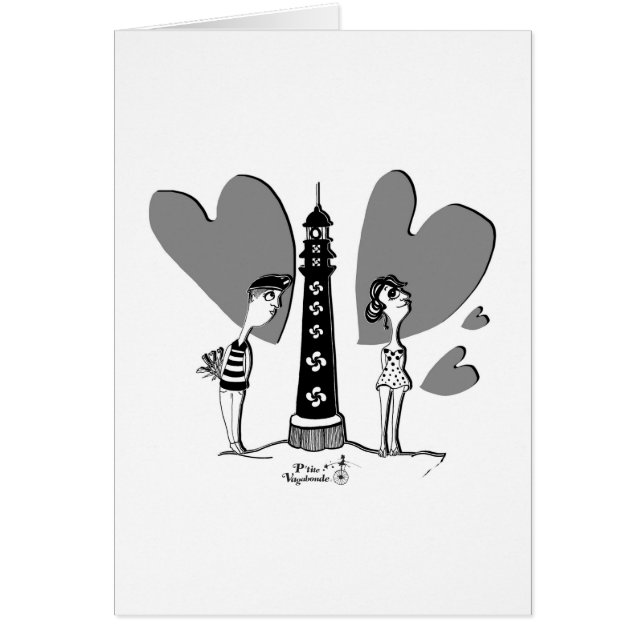Love in Biarritz Hälsningskort (Framsidan)