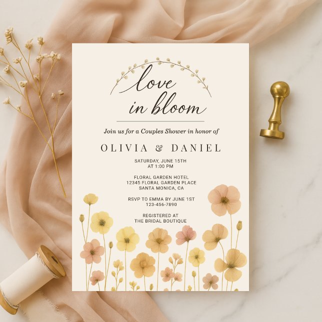 Love In Bloom Boho Couples Shower  Inbjudningar (Skapare uppladdad)