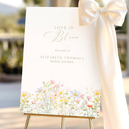Love in Bloom Bridal Shower Welcome Sign, Wildflow
