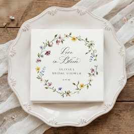 Love in Bloom Floral Wildflower Bridal Shower Pappersservett