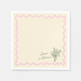 Love in Bloom Sage Pink Bridal Shower Pappersservett