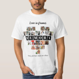 Love in Frames Heart 20 Photo Collage Romantic T Shirt