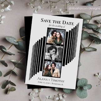 Love in Frames Modern Photo Save the Date Spara Datumet