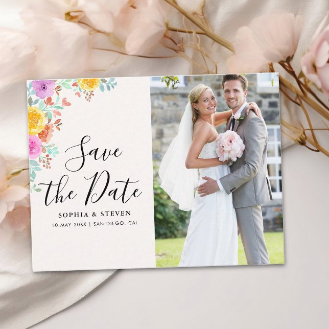 Love in Full Bloom – Spring Celebration Wedding Vykort (Skapare uppladdad)