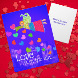 Love in in the Air Personalized Angel Hearts Kort