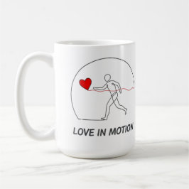 Love In Motion Minimalist Line Art Slogan Tee Kaffemugg