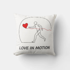 Love In Motion Minimalist Line Art Slogan Tee Kudde