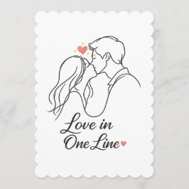 "Love in One Line – Minimal Romantic Couple Card | Program