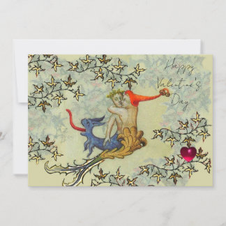 LOVE IN THE ABYSS Mermaid and Triton Valentine Day Julkort