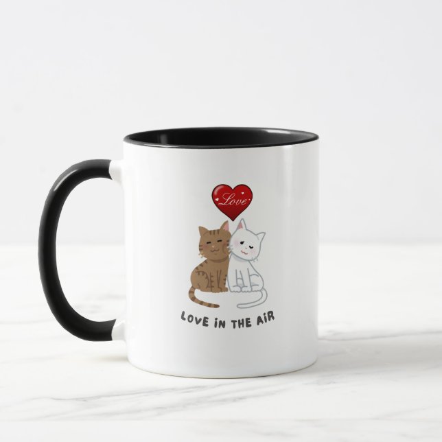 Love in the air funny coffee mug mugg (Vänster)
