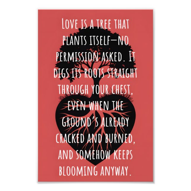 Love is a Tree Fototryck (Framsidan)