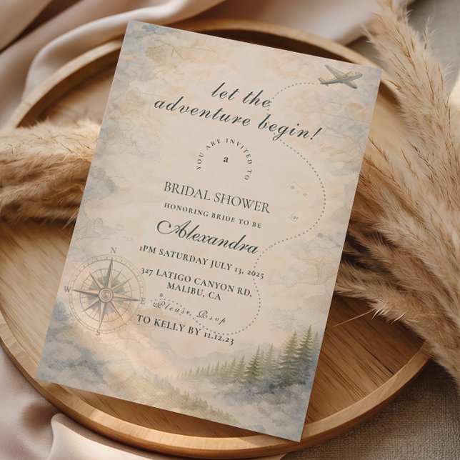 Love Is An Adventure Bridal Shower Inbjudningar (Skapare uppladdad)