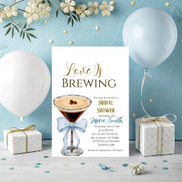 Love is Brewing Blue Bridal Shower Invitation  Inbjudningar