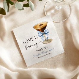 Love is Brewing Blue Coquette Bow Bridal Shower Pappersservett