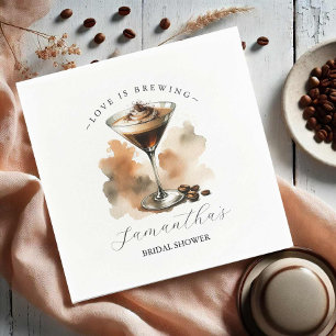 Love is Brewing Bridal Shower Espresso Martini Pappersservett