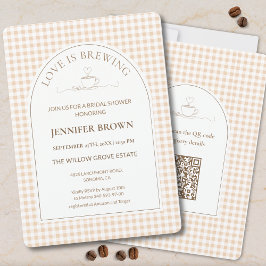 Love Is Brewing Bridal Shower Invitation | Coffee Inbjudningar