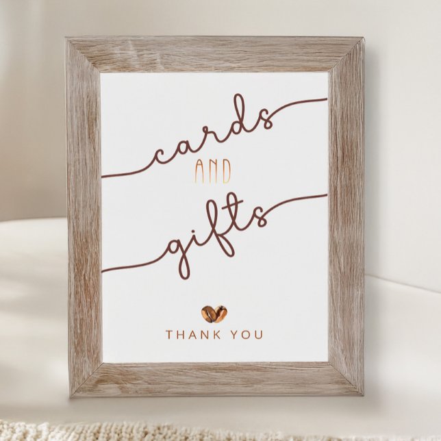 Love Is Brewing Bridal Shower Invitations & Decor Poster (Cards & Gifts Sign)