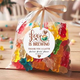Love Is Brewing Bridal Shower Terracotta Coffee Gåvor Etiketter