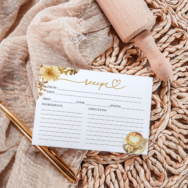 Love Is Brewing Bröllopsdusch Receptkort (Skapare uppladdad)