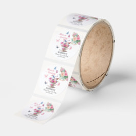 Love is Brewing Butterfly Bridal Shower Tea Party Runt Klistermärke