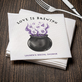Love is Brewing Cauldron Halloween Bridal Shower Pappersservett