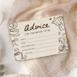 Love is Brewing Coffee Bridal Shower Advice Tilläggskort