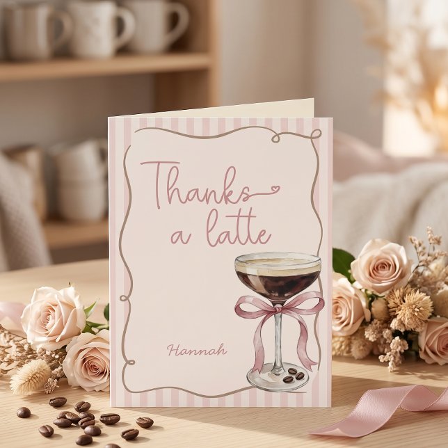 Love is Brewing Coffee Bridal Shower blir Tack Kort (Skapare uppladdad)