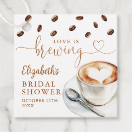 Love Is Brewing Coffee Bridal Shower Favor Gåvor Etiketter