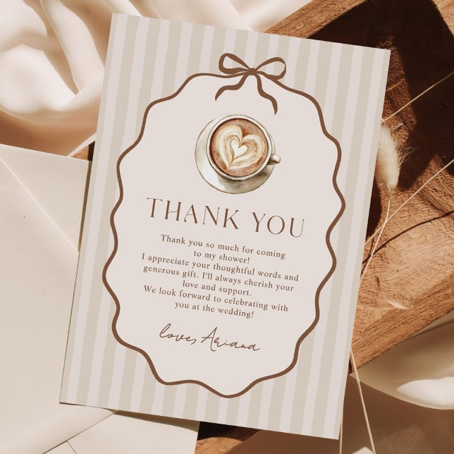 Love is Brewing Coffee Bridal Shower Tack Kort (Skapare uppladdad)