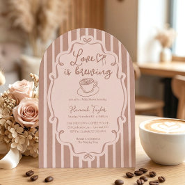 Love Is Brewing Coffee Bröllopsdusch Inbjudningar