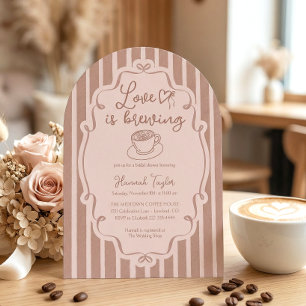 Love Is Brewing Coffee Bröllopsdusch Inbjudningar