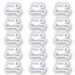 Love Is Brewing Coffee Event Wedding Bridal Shower Klistermärken<br><div class="desc">Designed with custom text "Love is Brewing" perfect for events like bridal showers,  valentine's day,  engagements,  weddings etc! You can change the text to customize for another event or occasion or you can change the color or font too as you need!</div>