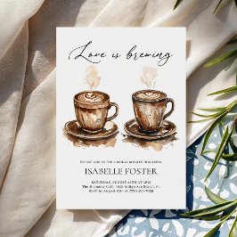 Love is Brewing Coffee Rustic Bridal Shower Inbjudningar