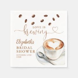 Love Is Brewing Coffee Theme Bridal Shower Pappersservett