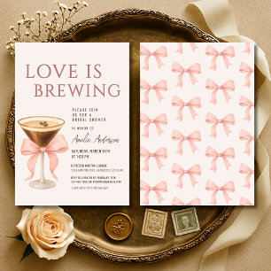 Love Is Brewing Coquette Bröllopsfest Inbjudningar