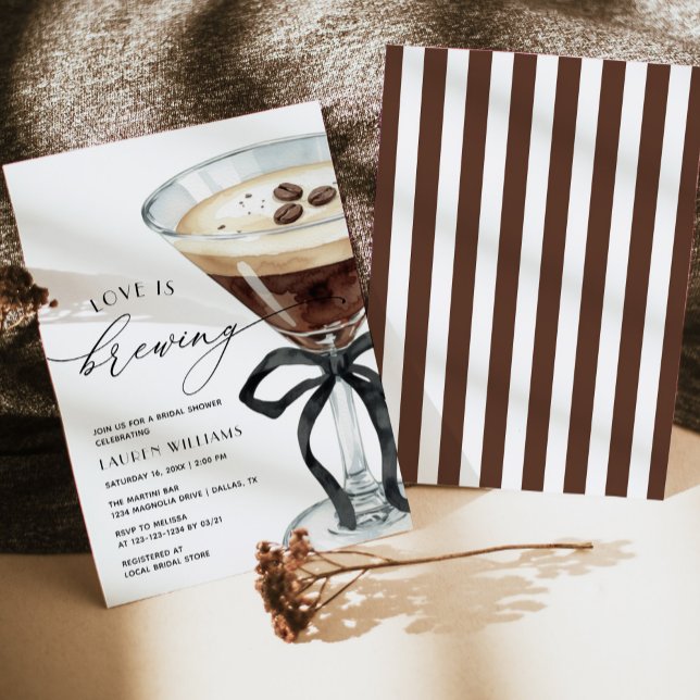 Love Is Brewing Espresso Martini Bröllopsdusch Inbjudningar (Skapare uppladdad)