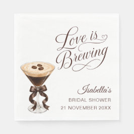 Love Is Brewing Espresso Martini Bröllopskväll Pappersservett
