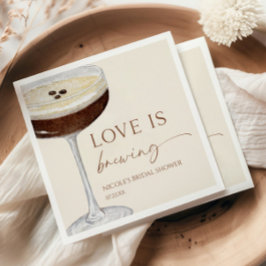 Love Is Brewing Expresso Martini Bröllopsfest Pappersservett