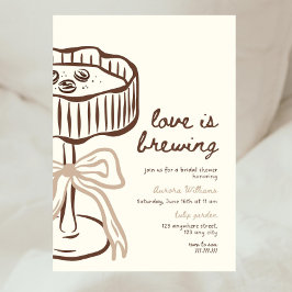 Love Is Brewing Invitation, Love Is Brewing Bridal Inbjudningar