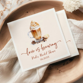 Love Is Brewing kaffebönor Bröllopsdusch Pappersservett