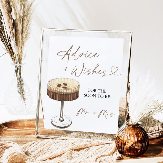 Love Is Brewing Martini Advice & Wishes Sign Poster (Skapare uppladdad)