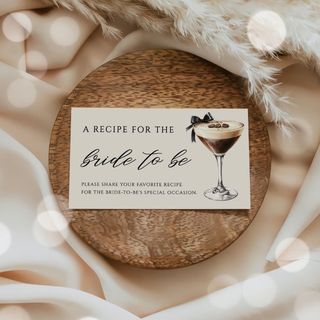 Love is Brewing Martini Bridal Shower Recipe Tilläggskort (Skapare uppladdad)