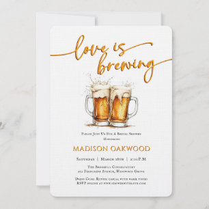 Love Is Brewing Ölfest Bröllopsdusch Inbjudan