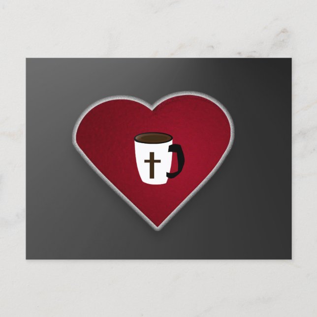 Love is Christ and Coffee :  Postcard  by J.H.T. Vykort (Framsida)