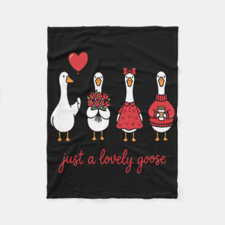 Love Is Honk-derful – Valentine Geese Squad Appare Fleecefilt