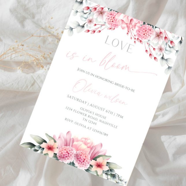 Love Is in Bloom Bridal Shower-Floral Garden Theme Inbjudningar (Skapare uppladdad)