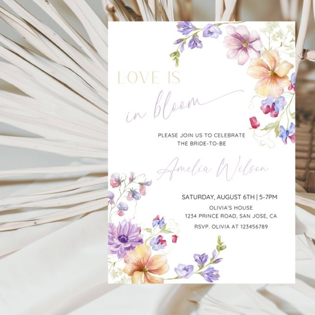 Love Is in Bloom Bridal Shower-Floral Spring Party Inbjudningar (Skapare uppladdad)