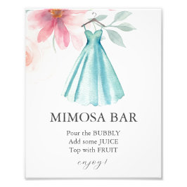 Love is In Bloom Bridal Shower Mimosa Bar Sign Fototryck
