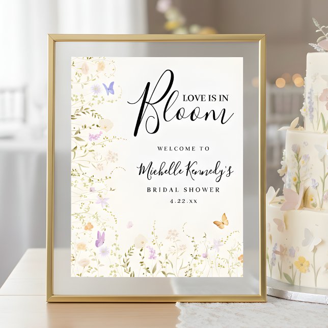 Love Is In Bloom Bridal Shower Welcome Sign  Poster (Skapare uppladdad)