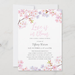 Love is in Bloom Cherry Blossom Bridal Shower Inbjudningar